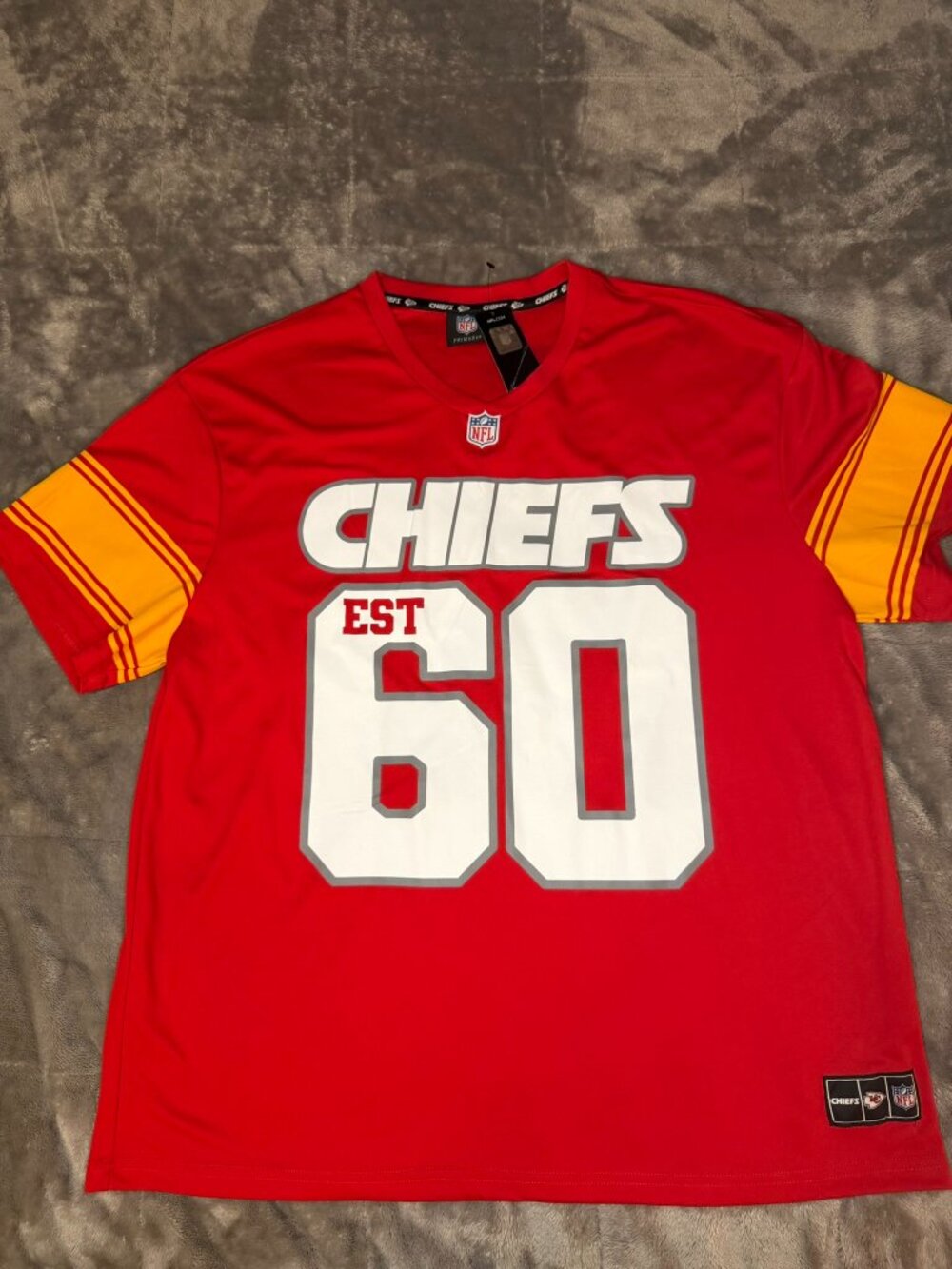 NWT Primark NFL Kansas City Chiefs Jersey Shirt Men's XL Red Mesh T-Shirt (1333)